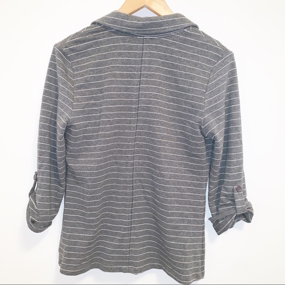 41 Hawthorn Gray Striped One Button Barde Blazer - Picture 6 of 8